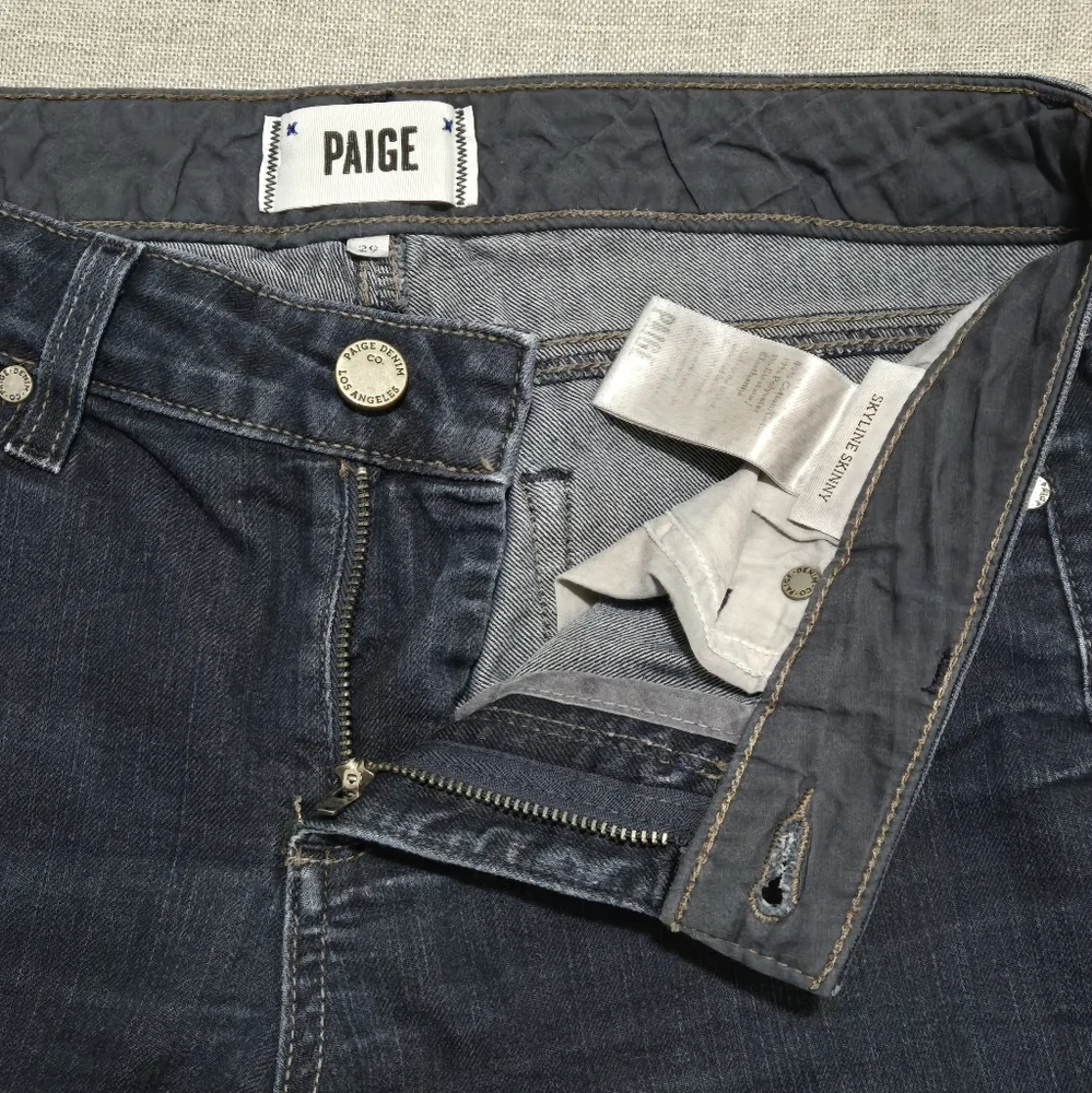 PAIGE Skyline Skinny Dark Blue Jeans Size 29